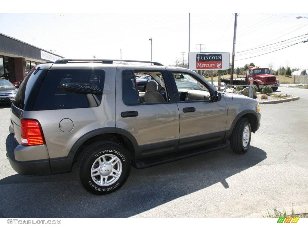 2003 Explorer XLT 4x4 - Mineral Grey Metallic / Medium Parchment Beige photo #4