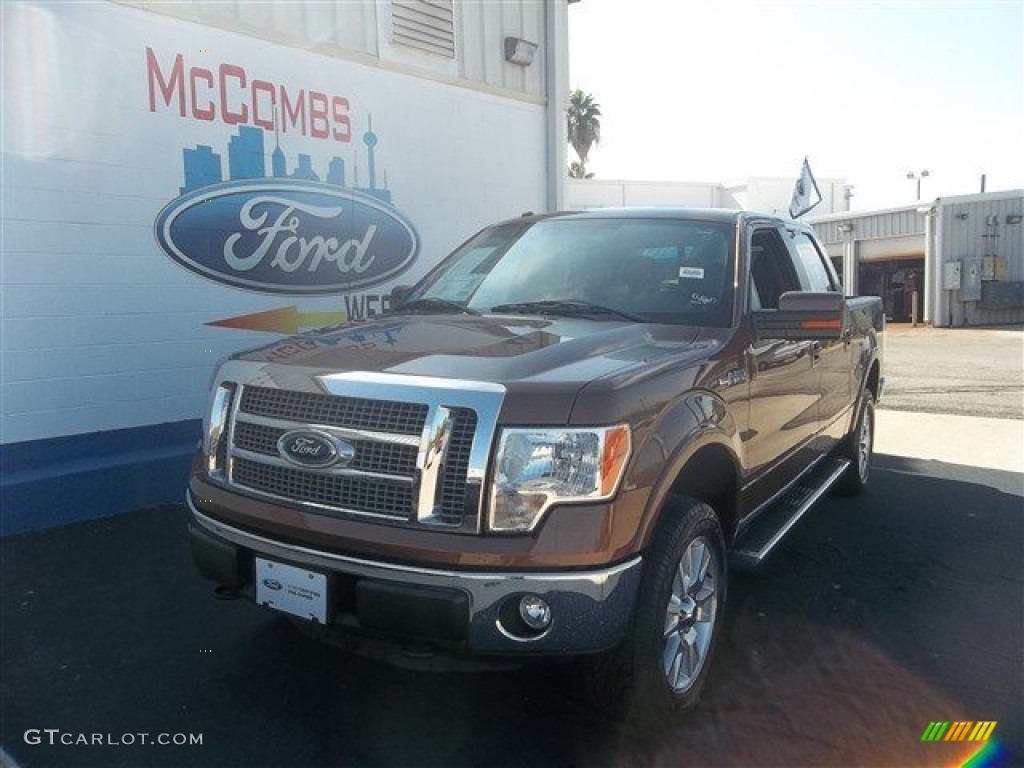 2011 F150 Lariat SuperCrew 4x4 - Golden Bronze Metallic / Black photo #1