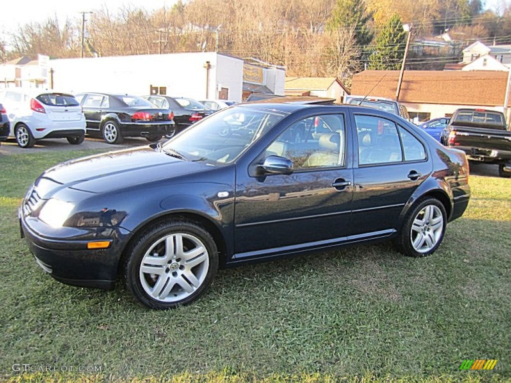 2002 Jetta GLX  VR6 Sedan - Galactic Blue Pearl / Black photo #2