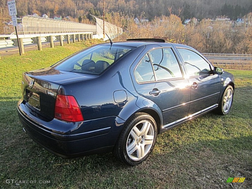 2002 Jetta GLX  VR6 Sedan - Galactic Blue Pearl / Black photo #7