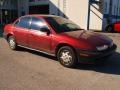 1997 Medium Red Saturn S Series SL1 Sedan  photo #1