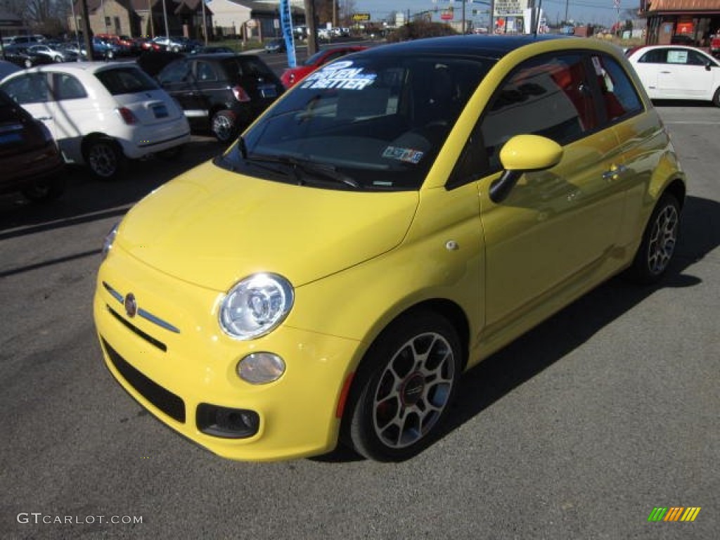 2013 500 Sport - Giallo (Yellow) / Sport Nero/Grigio/Nero (Black/Gray/Black) photo #2