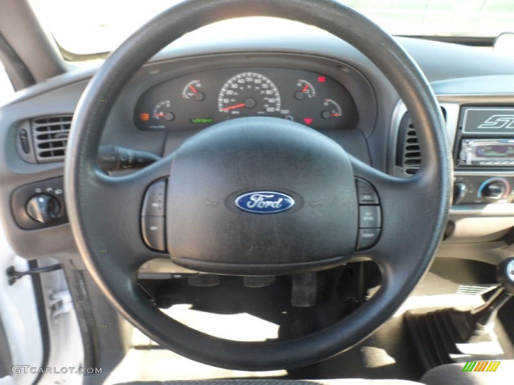 2003 Ford F150 STX Regular Cab Dark Graphite Grey Steering Wheel Photo #73710830