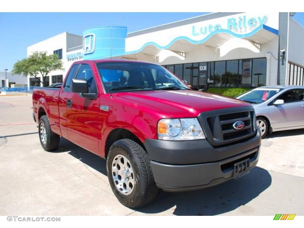 2008 F150 XL Regular Cab - Redfire Metallic / Medium/Dark Flint photo #1