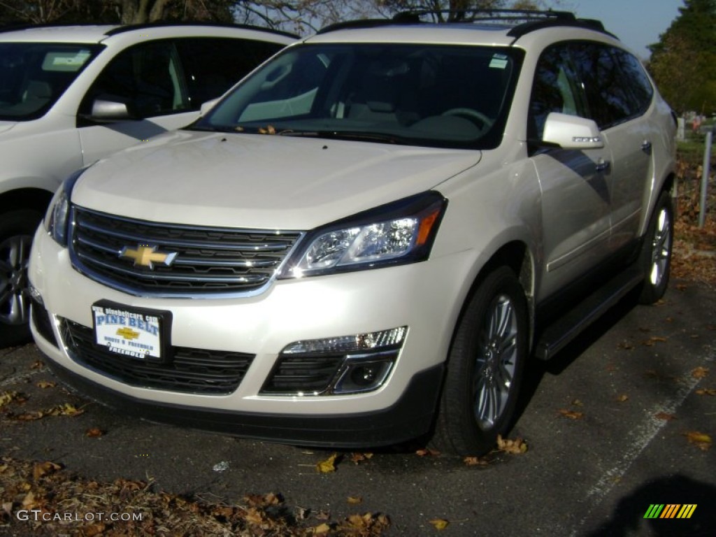 2013 Traverse LT - White Diamond Tricoat / Dark Titanium/Light Titanium photo #1