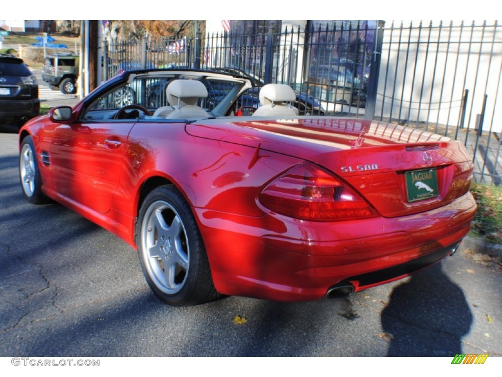 2003 SL 500 Roadster - Magma Red / Stone photo #4