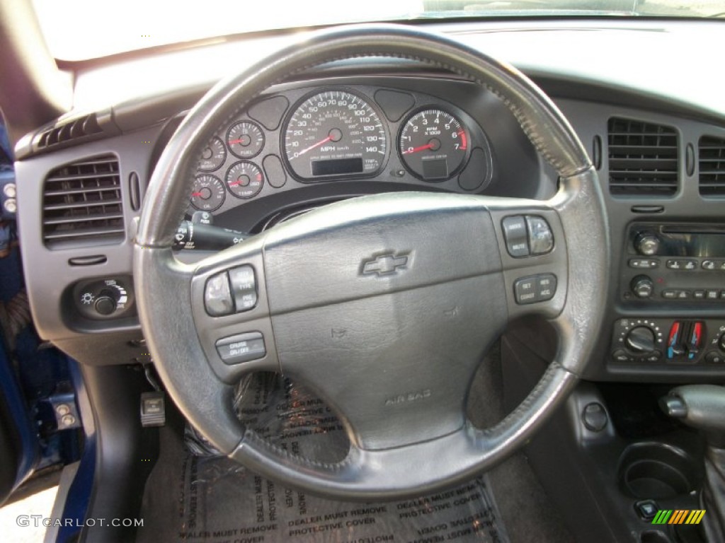 2004 Chevrolet Monte Carlo Supercharged SS Ebony Black Steering Wheel Photo #73714091