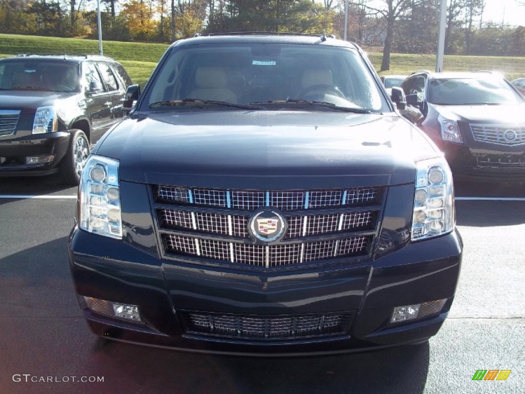 2013 Escalade Premium AWD - Sapphire Blue Metallic / Cashmere/Cocoa photo #2