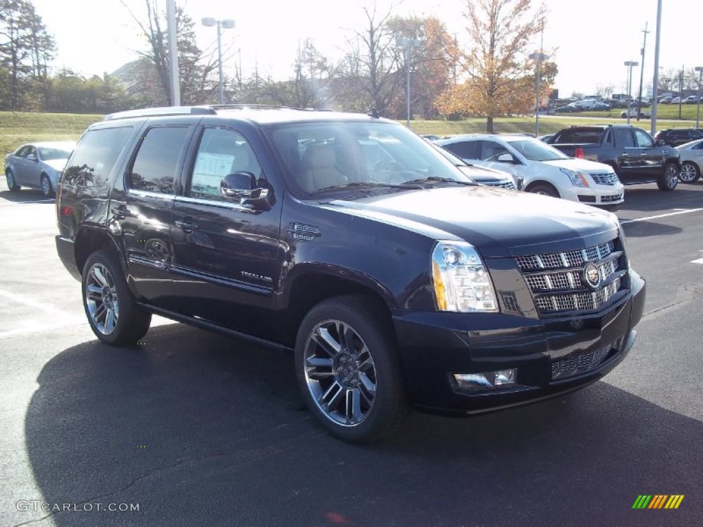 2013 Escalade Premium AWD - Sapphire Blue Metallic / Cashmere/Cocoa photo #3