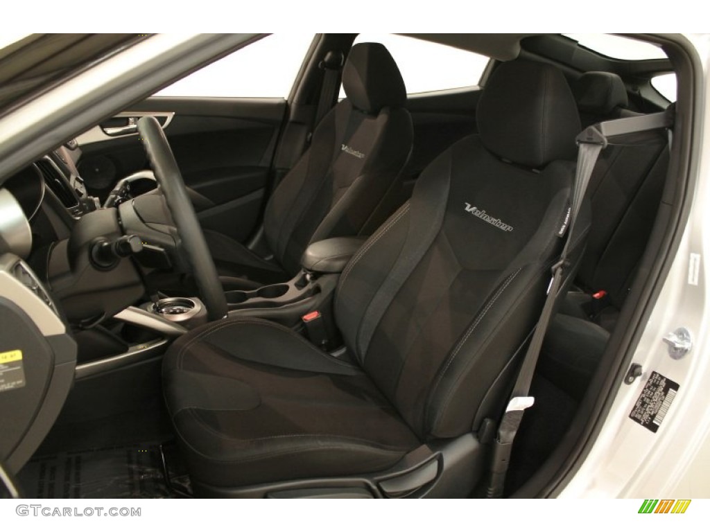 Black Interior 2012 Hyundai Veloster Standard Veloster Model Photo #73717499