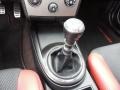 2008 Hyundai Tiburon SE Red Leather/Black Sport Grip Interior Transmission Photo