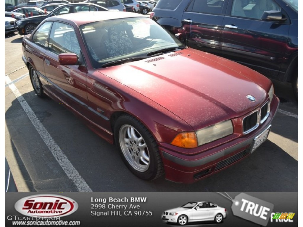 1996 3 Series 328is Coupe - Calypso Red Metallic / Black photo #1