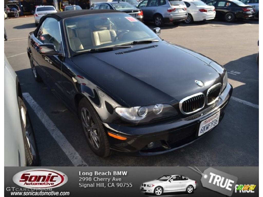 2006 3 Series 325i Convertible - Jet Black / Sand photo #1