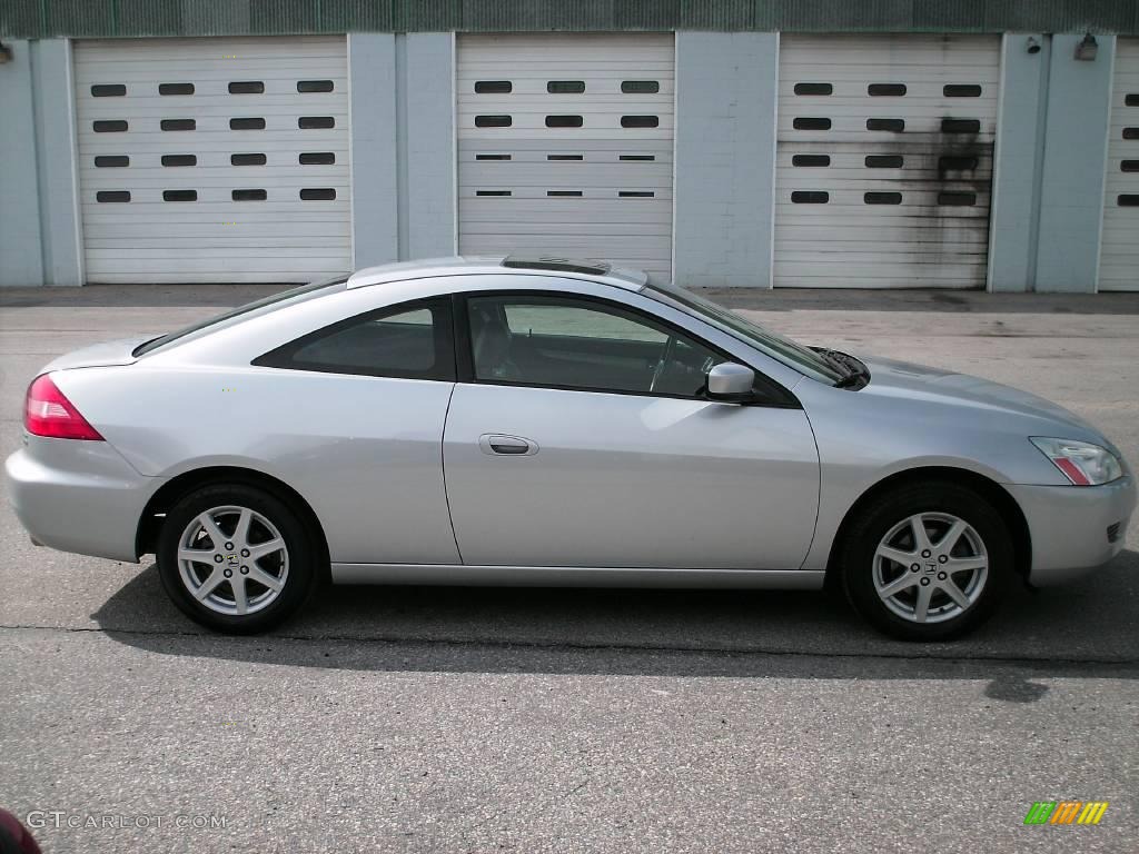 2003 Accord EX V6 Coupe - Satin Silver Metallic / Black photo #2