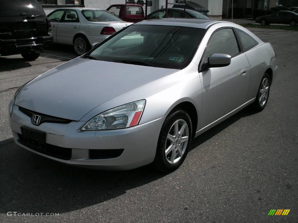 2003 Accord EX V6 Coupe - Satin Silver Metallic / Black photo #3