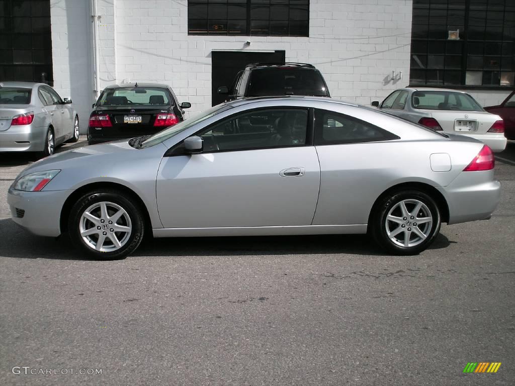 2003 Accord EX V6 Coupe - Satin Silver Metallic / Black photo #4
