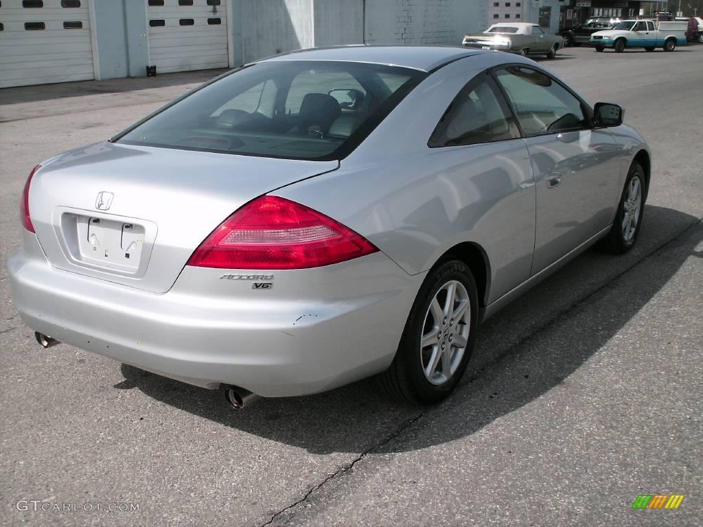 2003 Accord EX V6 Coupe - Satin Silver Metallic / Black photo #13