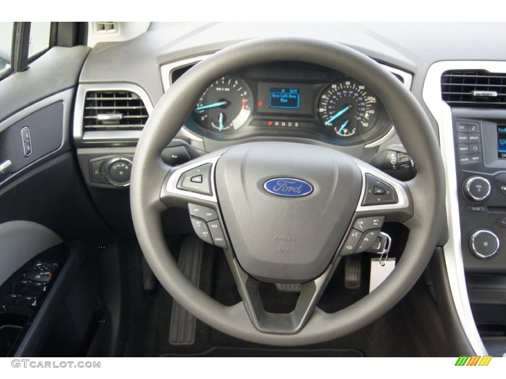 2013 Fusion S - Oxford White / Earth Gray photo #22