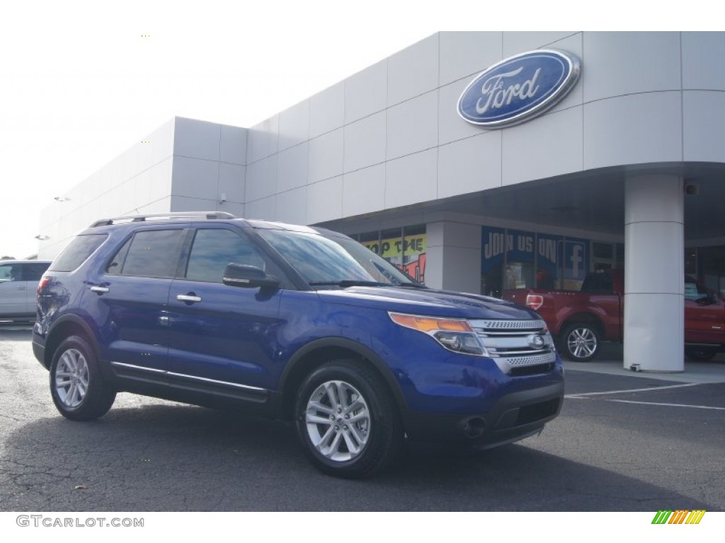 2013 Explorer XLT - Deep Impact Blue Metallic / Medium Light Stone photo #1