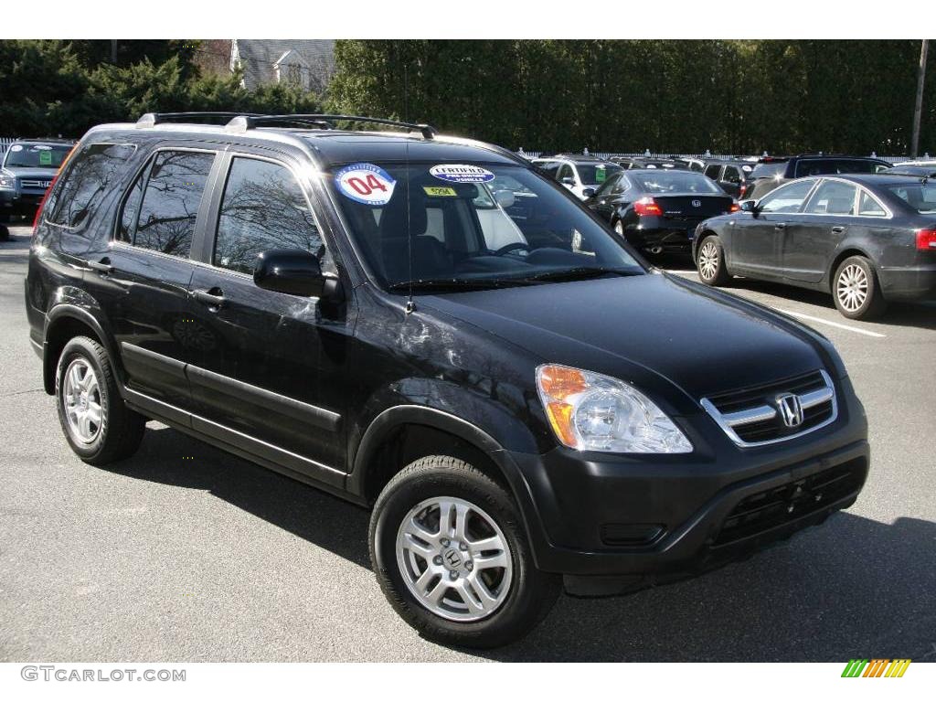2004 CR-V EX 4WD - Nighthawk Black Pearl / Black photo #3