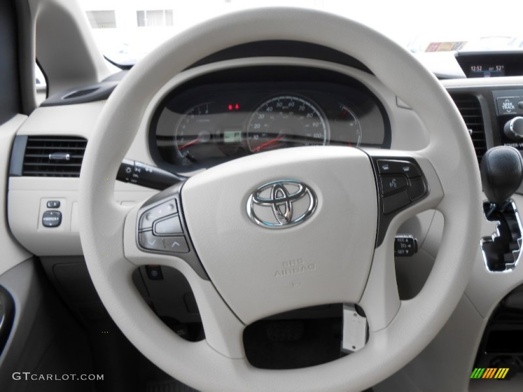 2012 Sienna LE AWD - Super White / Bisque photo #14