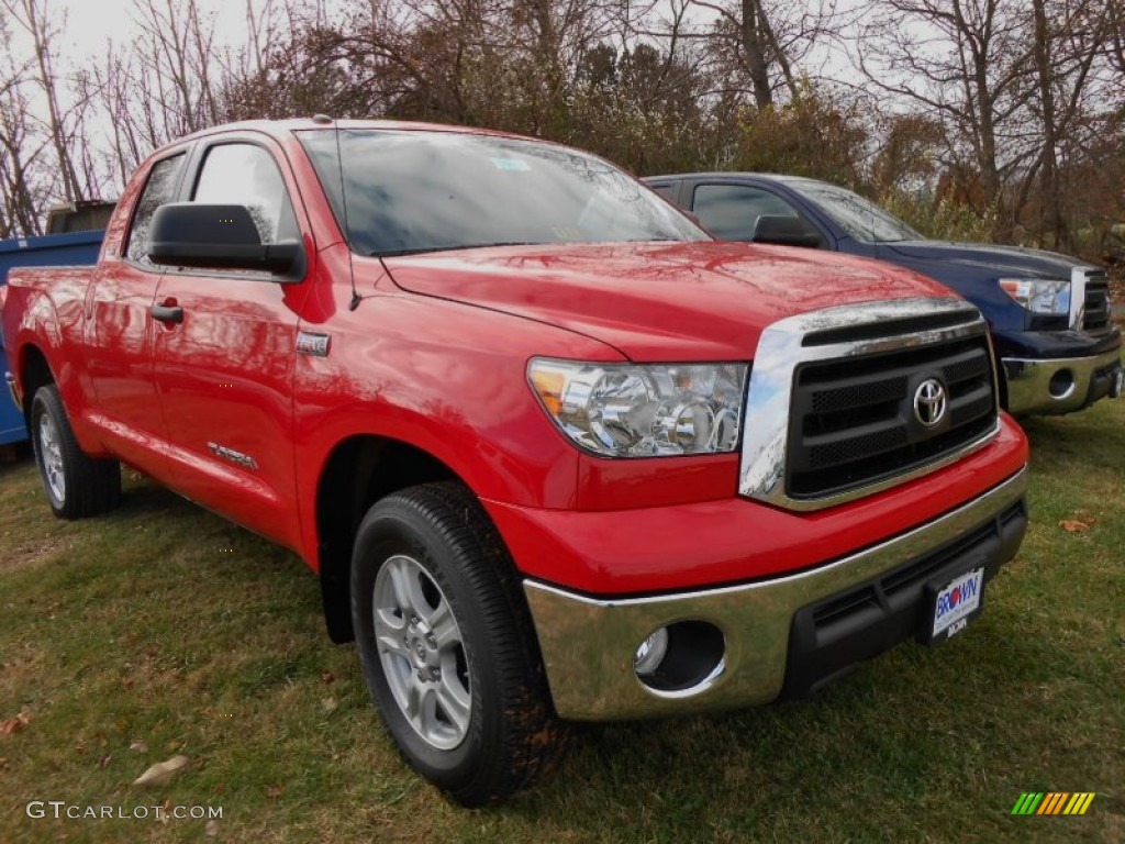 2012 Tundra SR5 Double Cab 4x4 - Radiant Red / Sand Beige photo #1