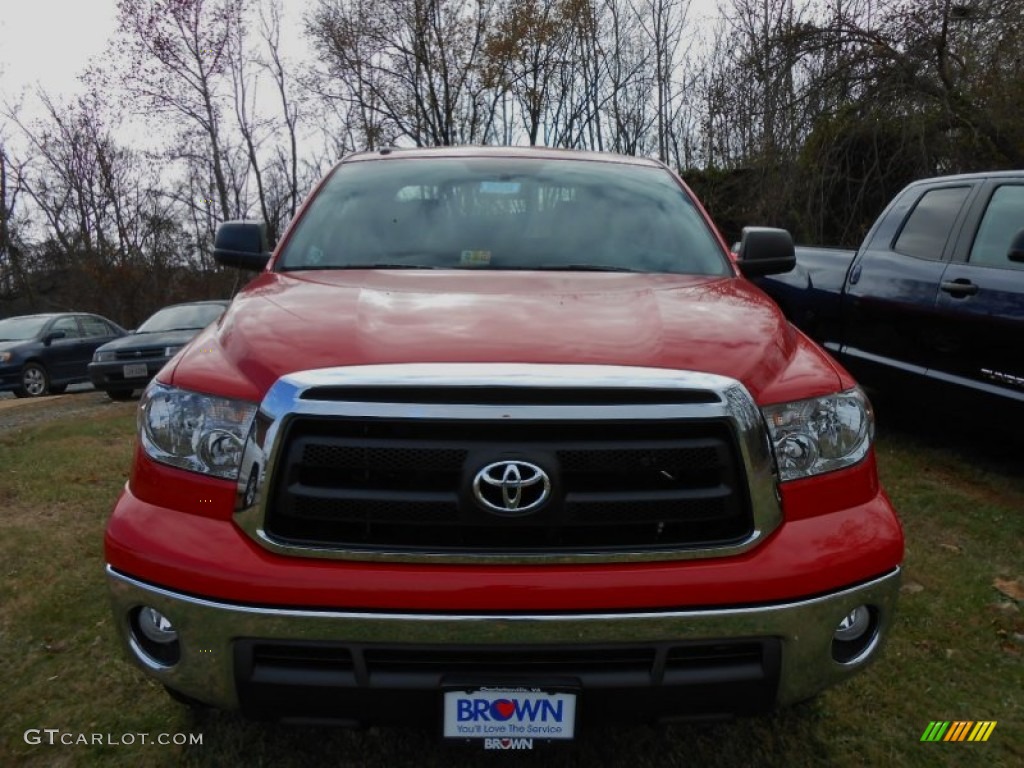 2012 Tundra SR5 Double Cab 4x4 - Radiant Red / Sand Beige photo #2