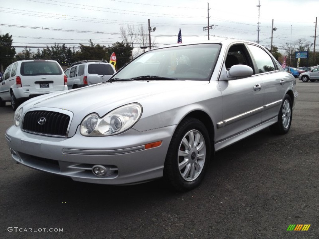 2002 Sonata GLS V6 - Brilliant Silver / Black photo #1