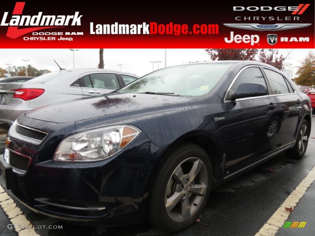 2009 Malibu Hybrid Sedan - Imperial Blue Metallic / Titanium photo #1