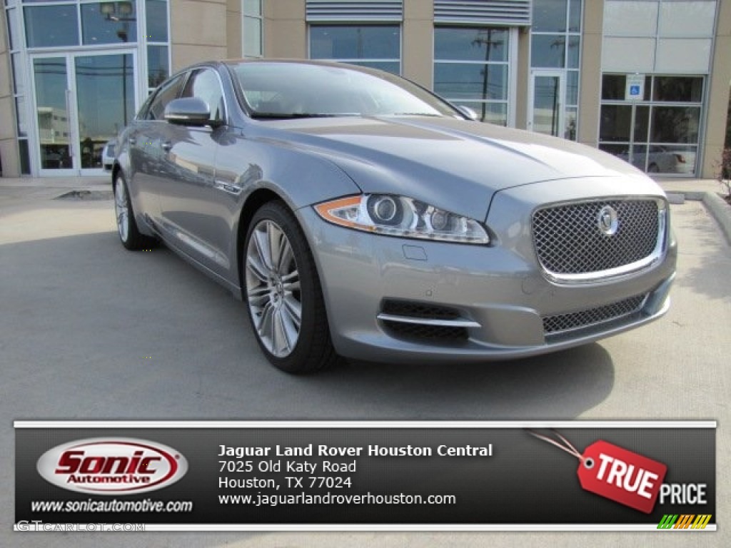 2012 XJ XJL Supercharged - Lunar Grey Metallic / Jet/Ivory photo #1