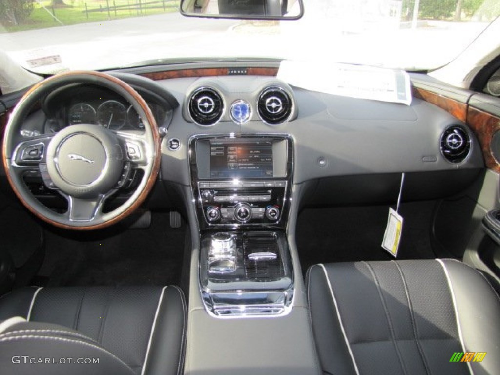 2012 Jaguar XJ XJL Supercharged Jet/Ivory Dashboard Photo #73726095