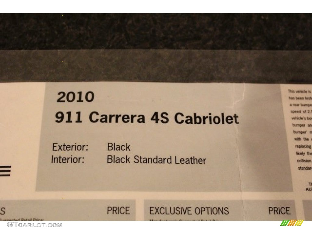 2010 911 Carrera 4S Cabriolet - Black / Black photo #43