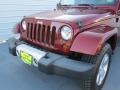 2009 Red Rock Crystal Pearl Jeep Wrangler Unlimited Sahara 4x4  photo #9