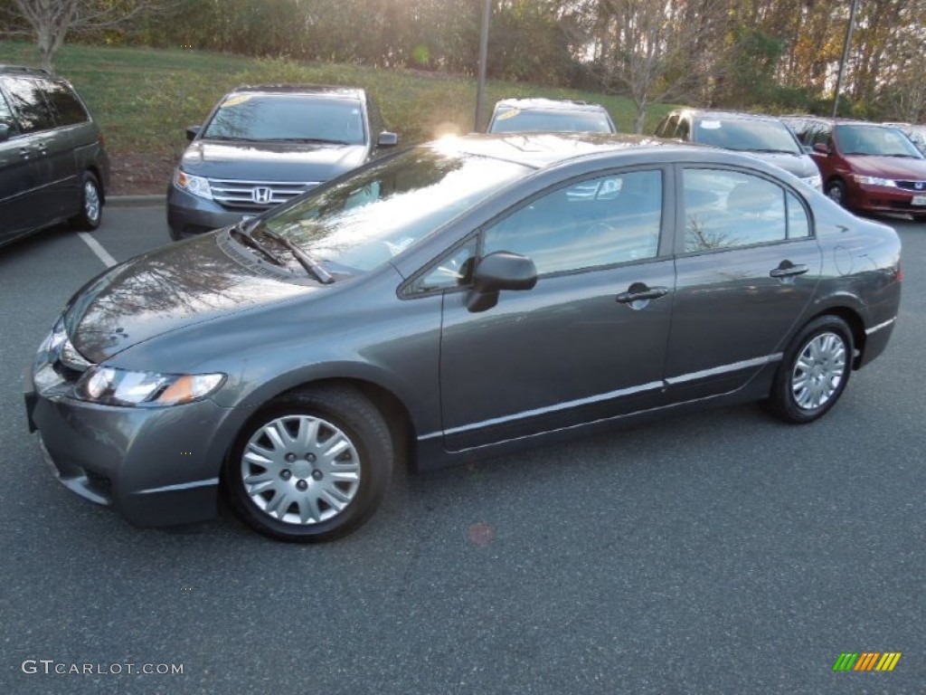 2011 Civic DX-VP Sedan - Polished Metal Metallic / Gray photo #6