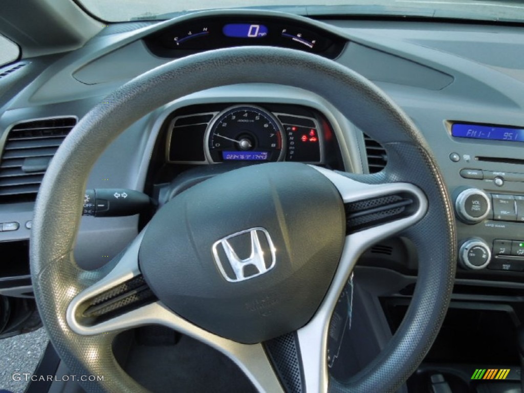 2011 Honda Civic DX-VP Sedan Gray Steering Wheel Photo #73727681