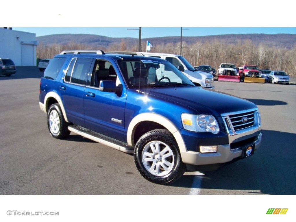 Dark Blue Pearl Metallic 2008 Ford Explorer Eddie Bauer 4x4 Exterior Photo #73727751