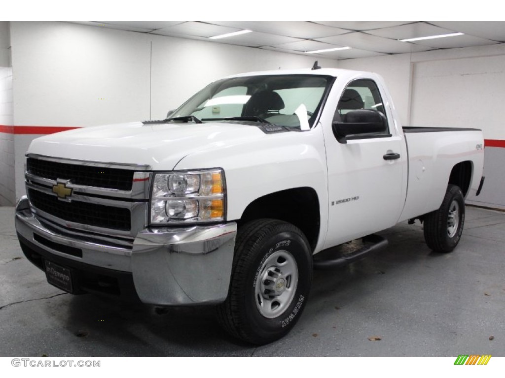 2009 Silverado 2500HD Work Truck Regular Cab 4x4 - Summit White / Dark Titanium photo #6