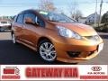 2010 Orange Revolution Metallic Honda Fit Sport  photo #1