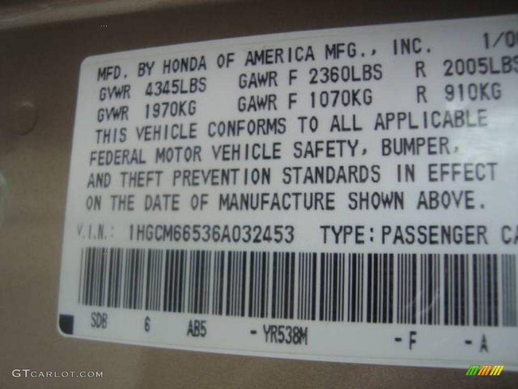 2006 Accord EX-L V6 Sedan - Desert Mist Metallic / Ivory photo #19