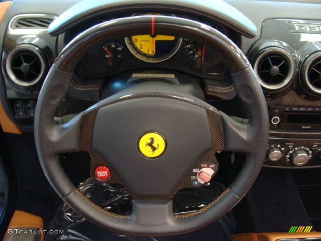 2008 Ferrari F430 Spider F1 Cuoio Steering Wheel Photo #73733114