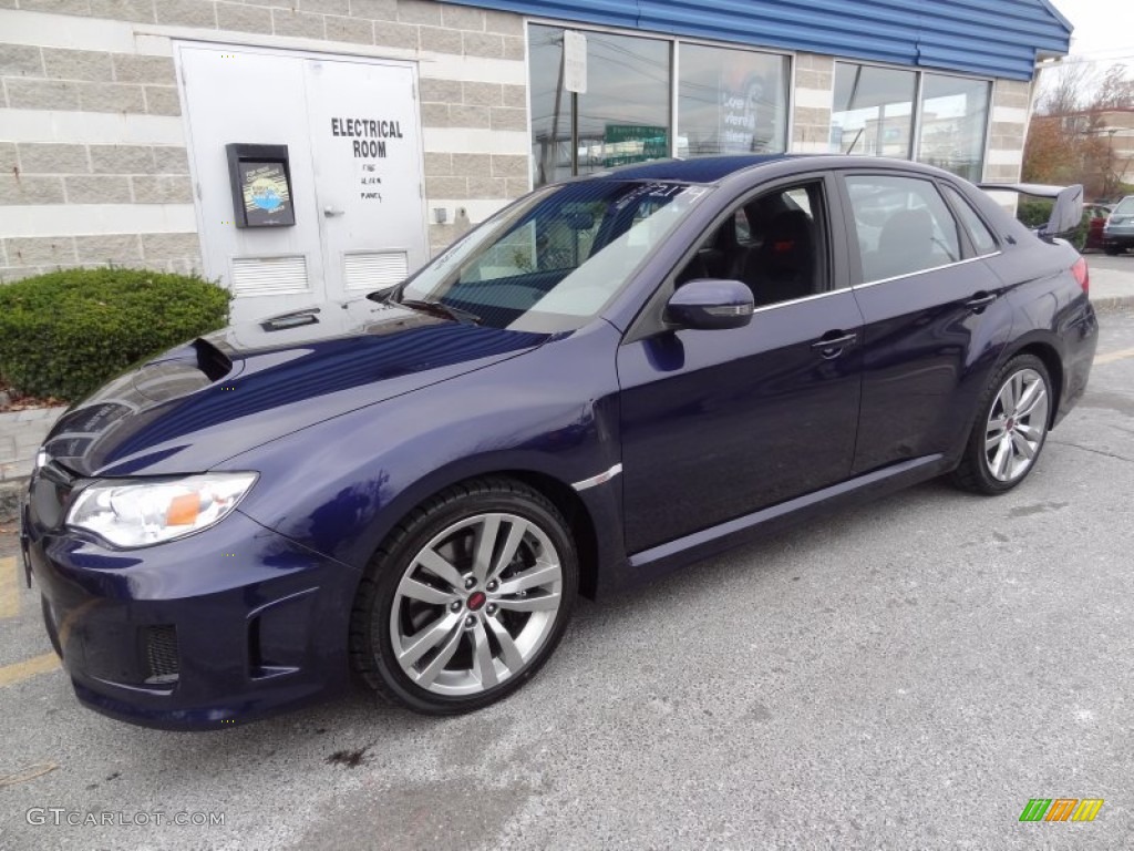 2012 Impreza WRX STi 4 Door - WRX Plasma Blue / Black photo #2