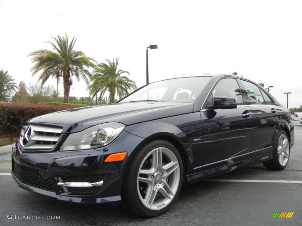 Lunar Blue Metallic 2012 Mercedes-Benz C 250 Sport Exterior Photo #73733456