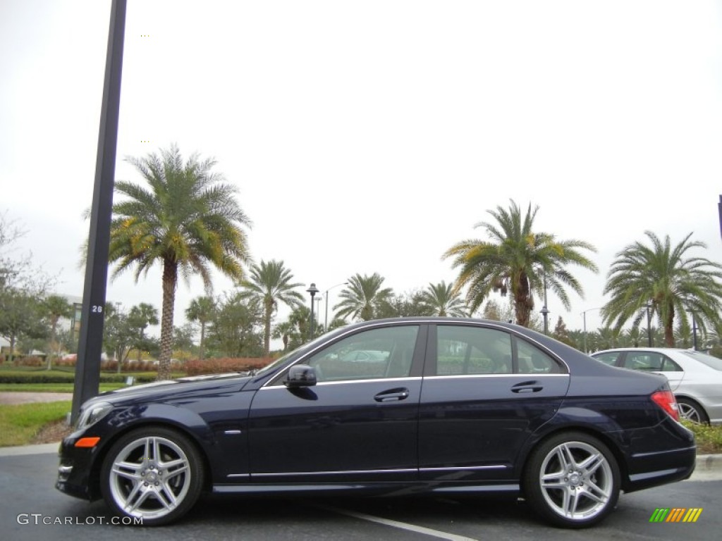 Lunar Blue Metallic 2012 Mercedes-Benz C 250 Sport Exterior Photo #73733474