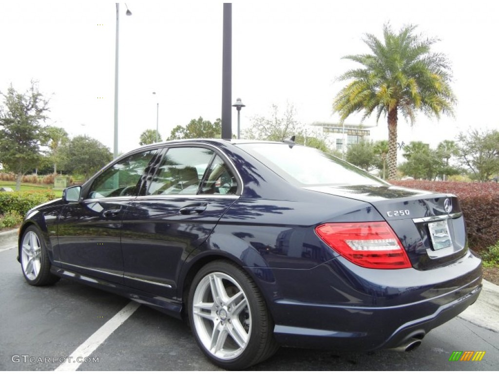 Lunar Blue Metallic 2012 Mercedes-Benz C 250 Sport Exterior Photo #73733492