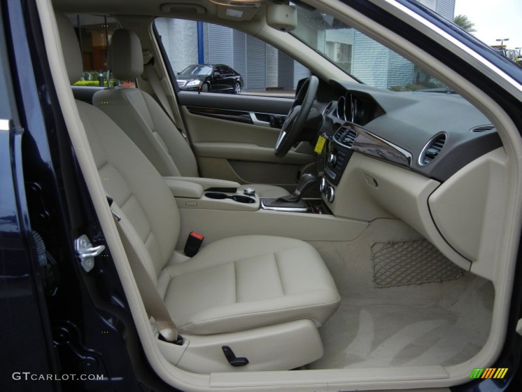 Almond Beige Interior 2012 Mercedes-Benz C 250 Sport Photo #73733691