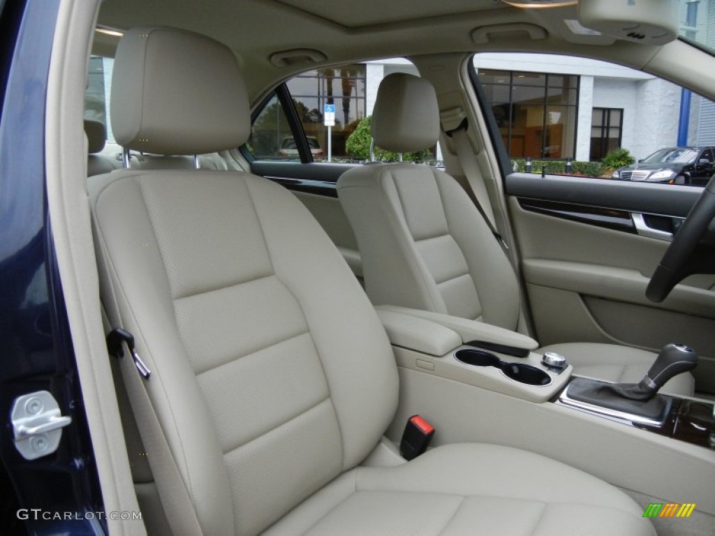 Almond Beige Interior 2012 Mercedes-Benz C 250 Sport Photo #73733714