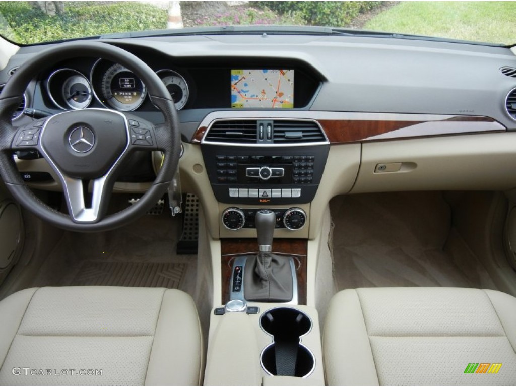 2012 Mercedes-Benz C 250 Sport Almond Beige Dashboard Photo #73733750