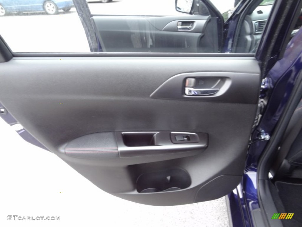 2012 Subaru Impreza WRX STi 4 Door Black Door Panel Photo #73733885