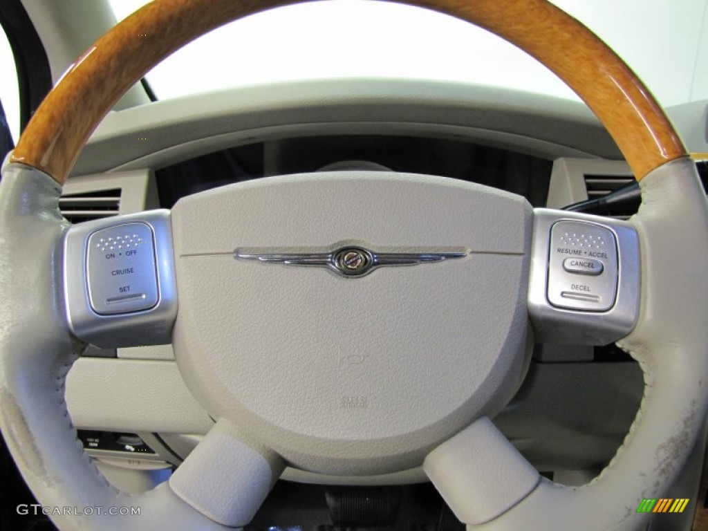 2008 Chrysler Aspen Limited 4WD Light Graystone Steering Wheel Photo #73734701