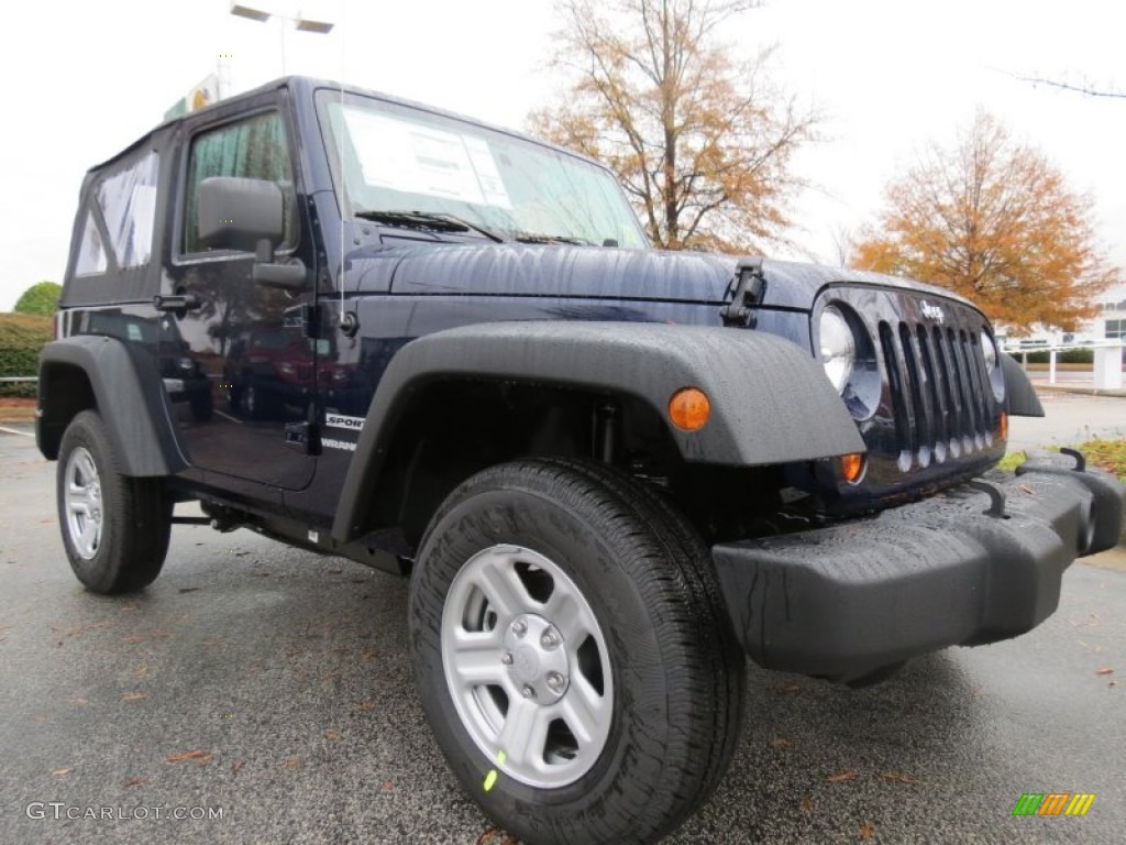 True Blue Pearl 2013 Jeep Wrangler Sport 4x4 Exterior Photo #73735079
